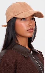 Taupe Faux Suede Cap