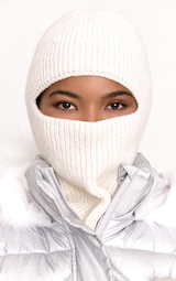 White Fine Knit Snood