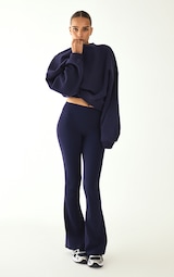 Navy Sculpt High Waist Flare Yoga Pants