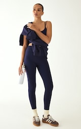 Navy Sculpt High Waisted Gym Leggings