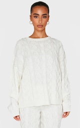 Petite Cream Cable Knit Jumper