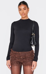 Chocolate Frill Mesh Bloomer Shorts