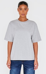 Grey Marl Oversized Premium Cotton T-shirt