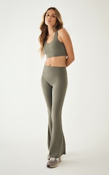 Olive Sculpt Flare Yoga Pants