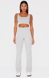 Grey Marl Straight Leg Trousers