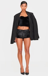 Black Velvet Micro Shorts