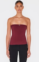 Burgundy Bengaline Buckle Bandeau