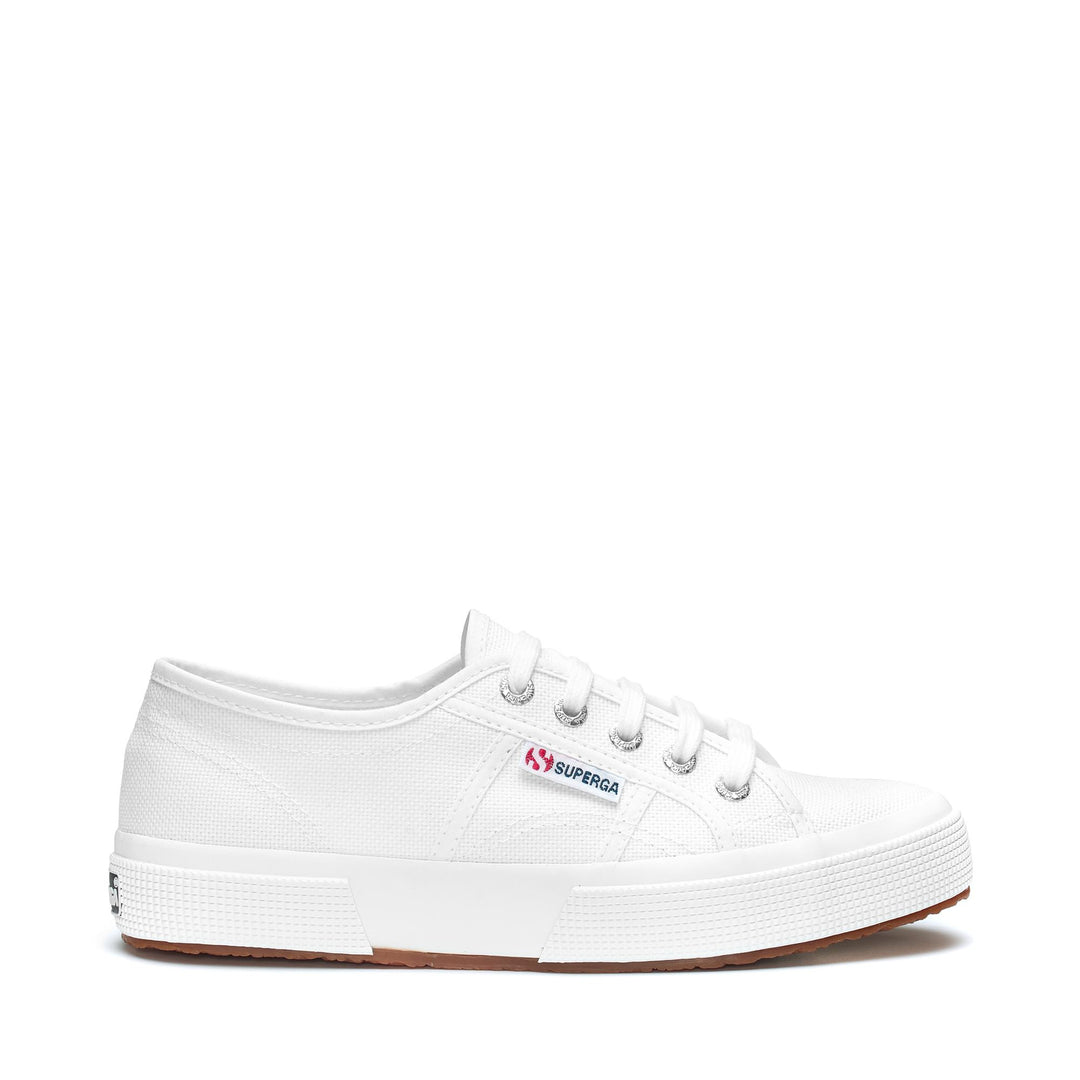 Klassische weiße Unisex-Sneaker mit Obermaterial aus Baumwolle 01