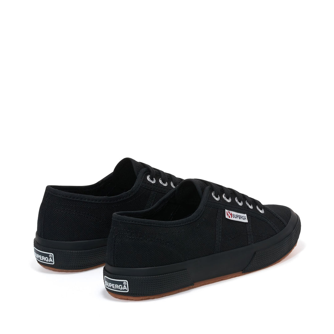 Klassische Unisex-Sneaker in Vollschwarz mit Obermaterial aus Baumwolle main
