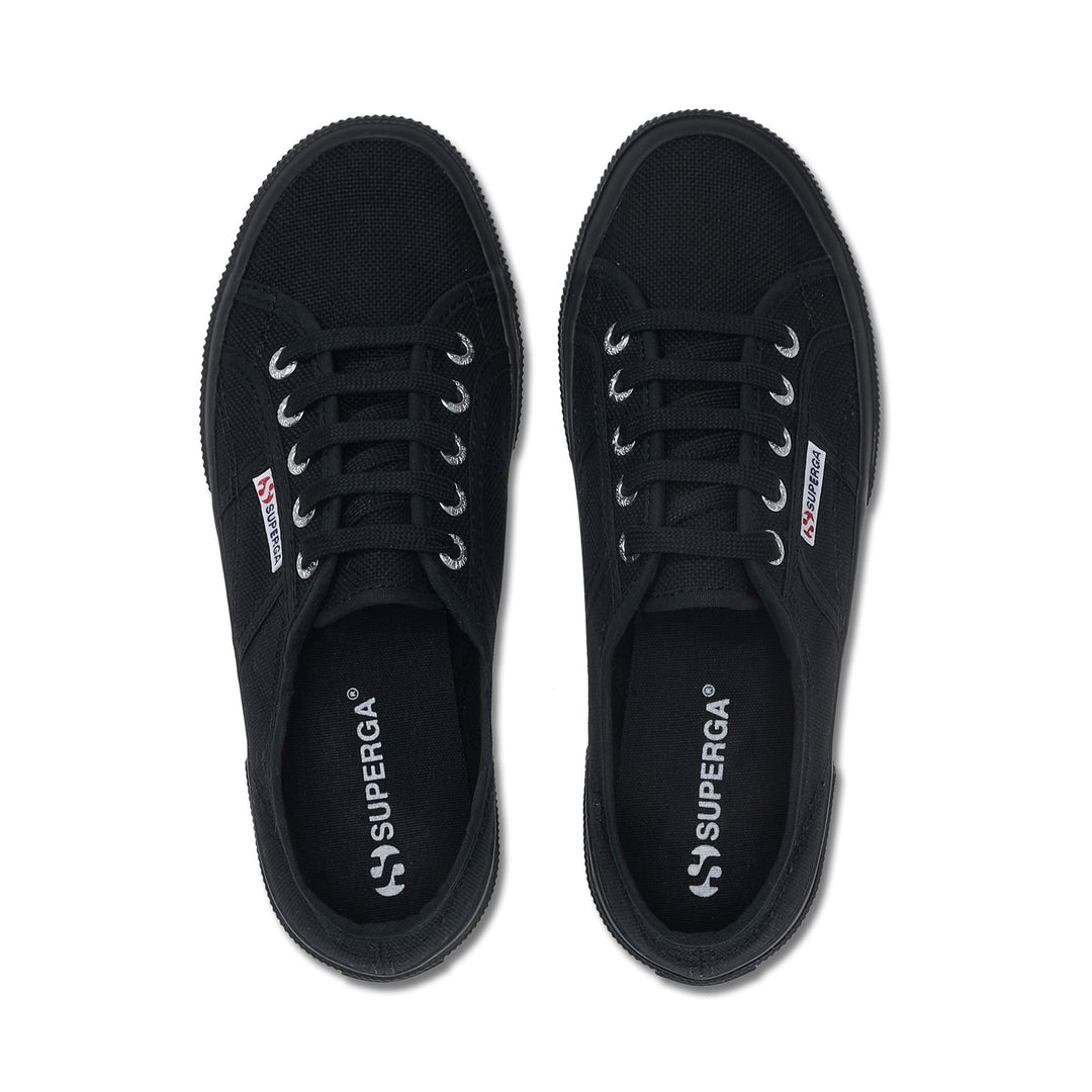 Klassische Unisex-Sneaker in Vollschwarz mit Obermaterial aus Baumwolle main