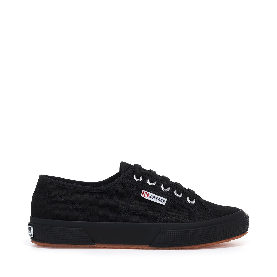Klassische Unisex-Sneaker in Vollschwarz mit Obermaterial aus Baumwolle 01