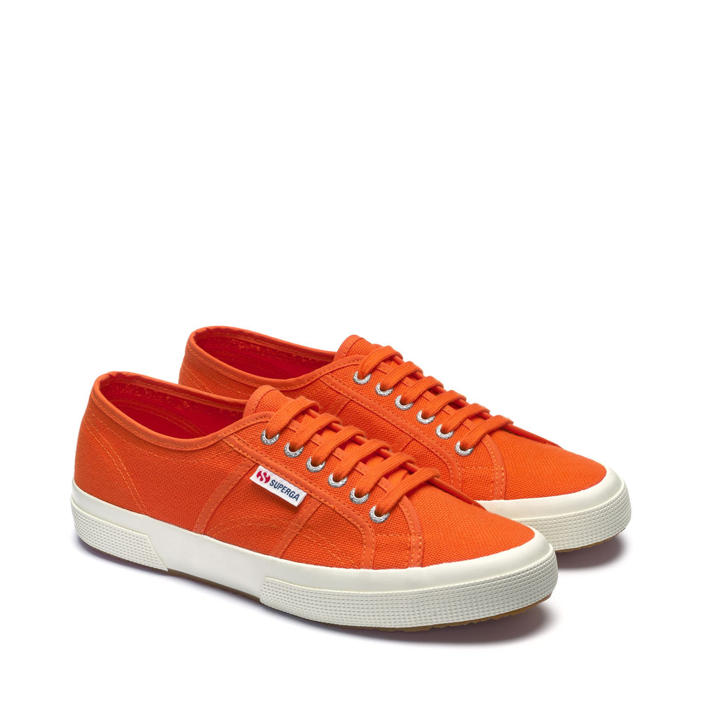 Klassische orangefarbene Unisex-Sneaker mit Obermaterial aus Baumwolle 02