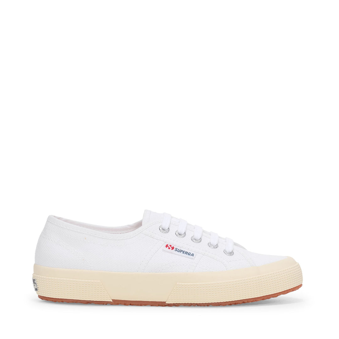 Klassische weiße Unisex-Sneaker mit Obermaterial aus Baumwolle 01