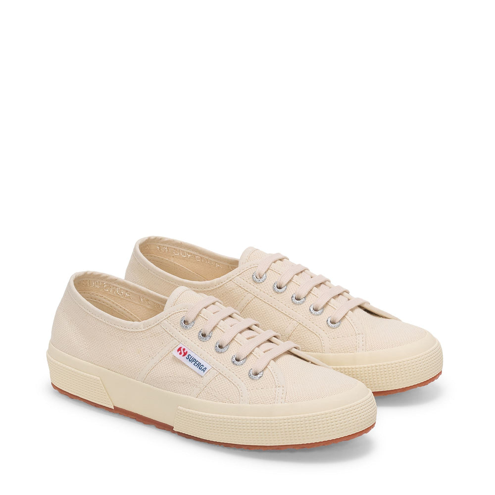 Sneakers Classiche Unisex Colore Beige con Tomaia in Cotone 02