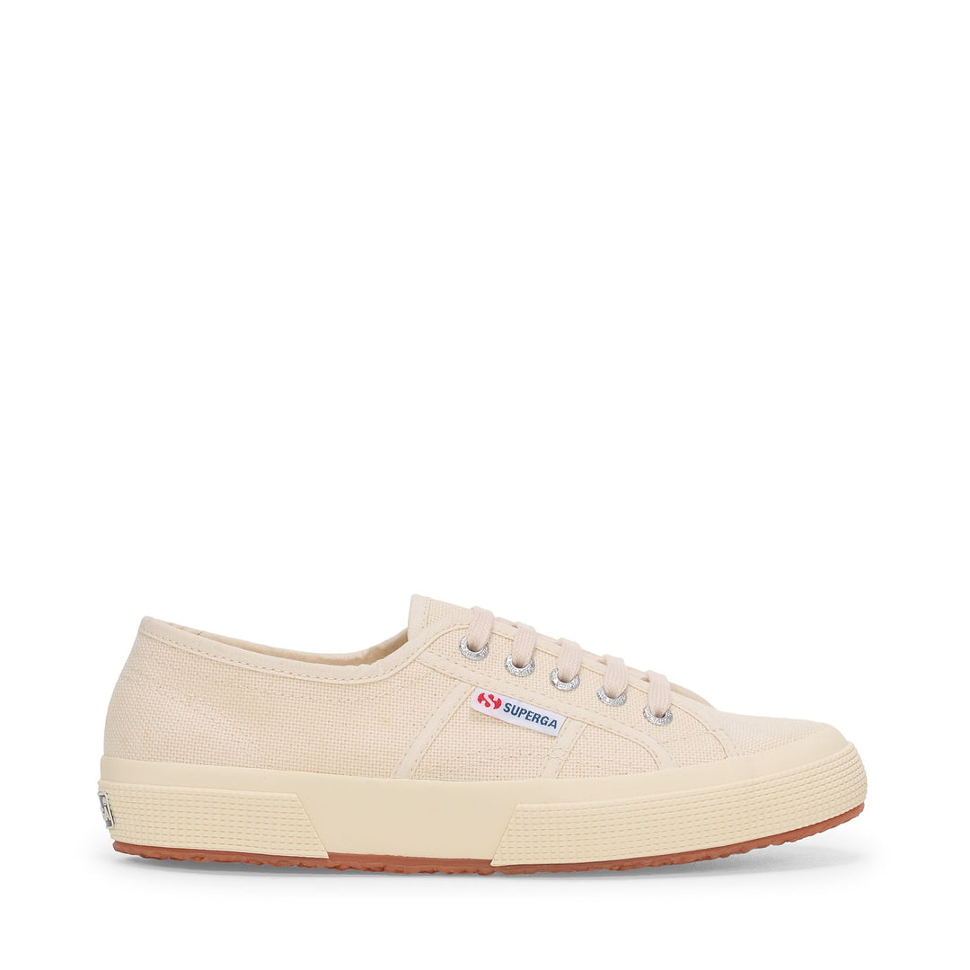 Sneakers Classiche Unisex Colore Beige con Tomaia in Cotone 01