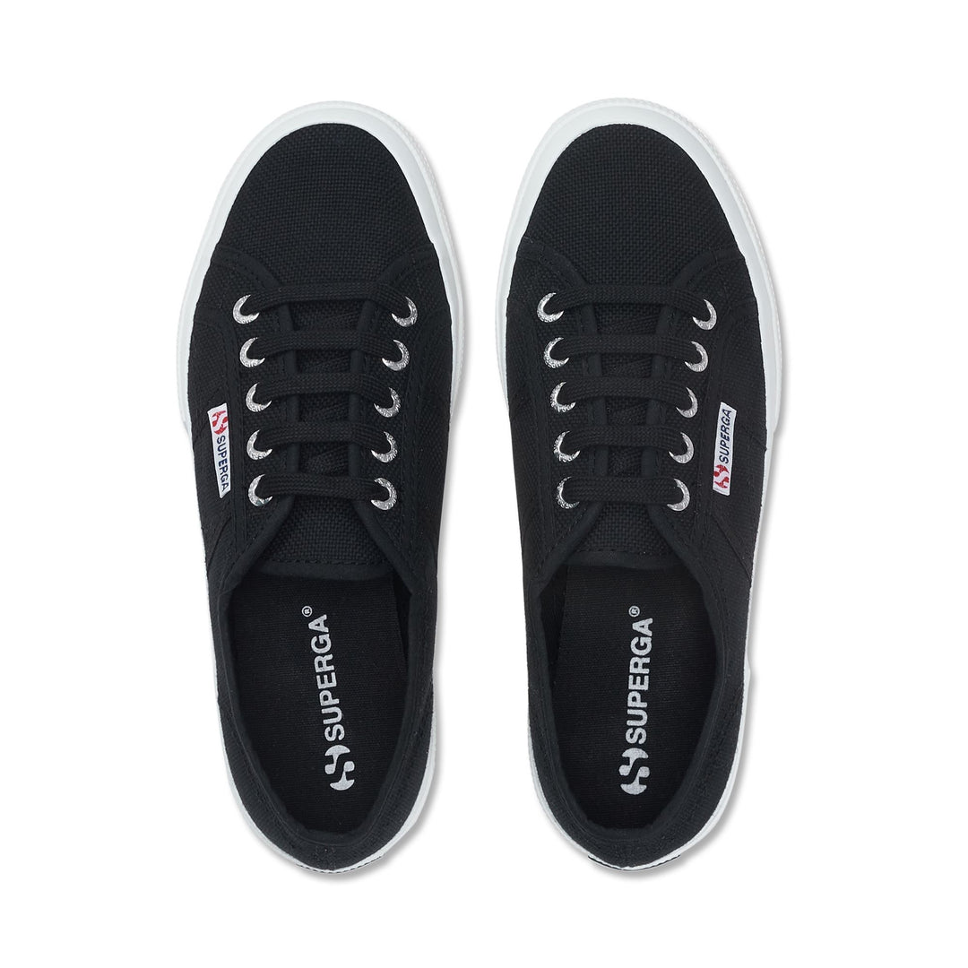 Klassische schwarze Unisex-Sneaker mit Obermaterial aus Baumwolle main