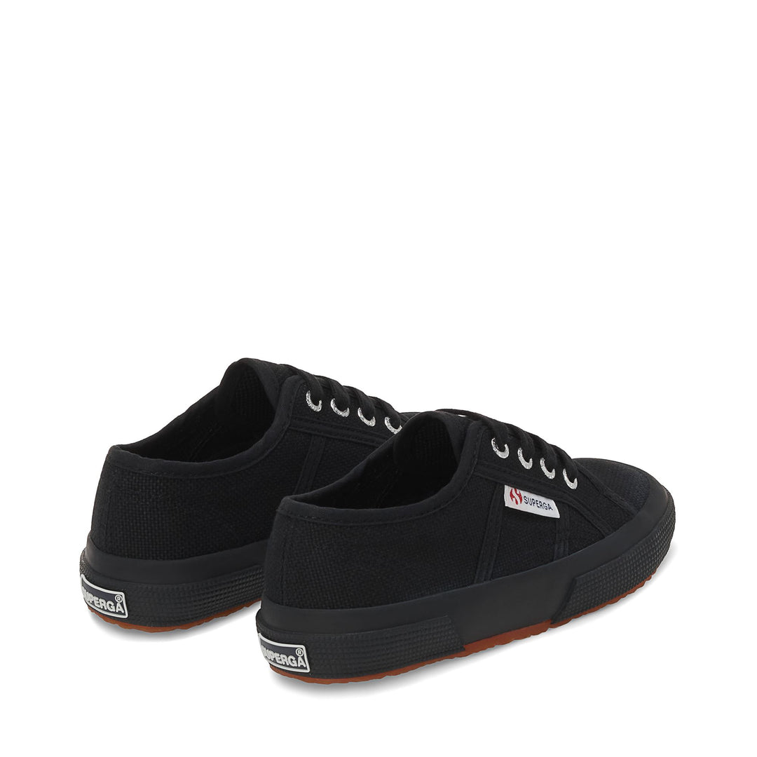 Klassische, komplett schwarze Kinder-Sneaker mit Obermaterial aus Baumwolle main