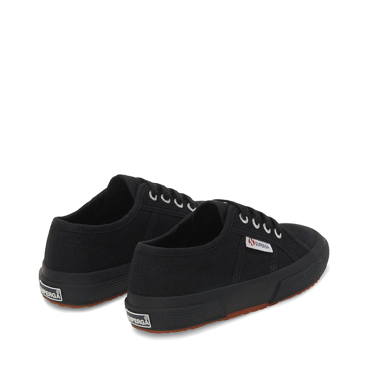 Klassische, komplett schwarze Kinder-Sneaker mit Obermaterial aus Baumwolle 3