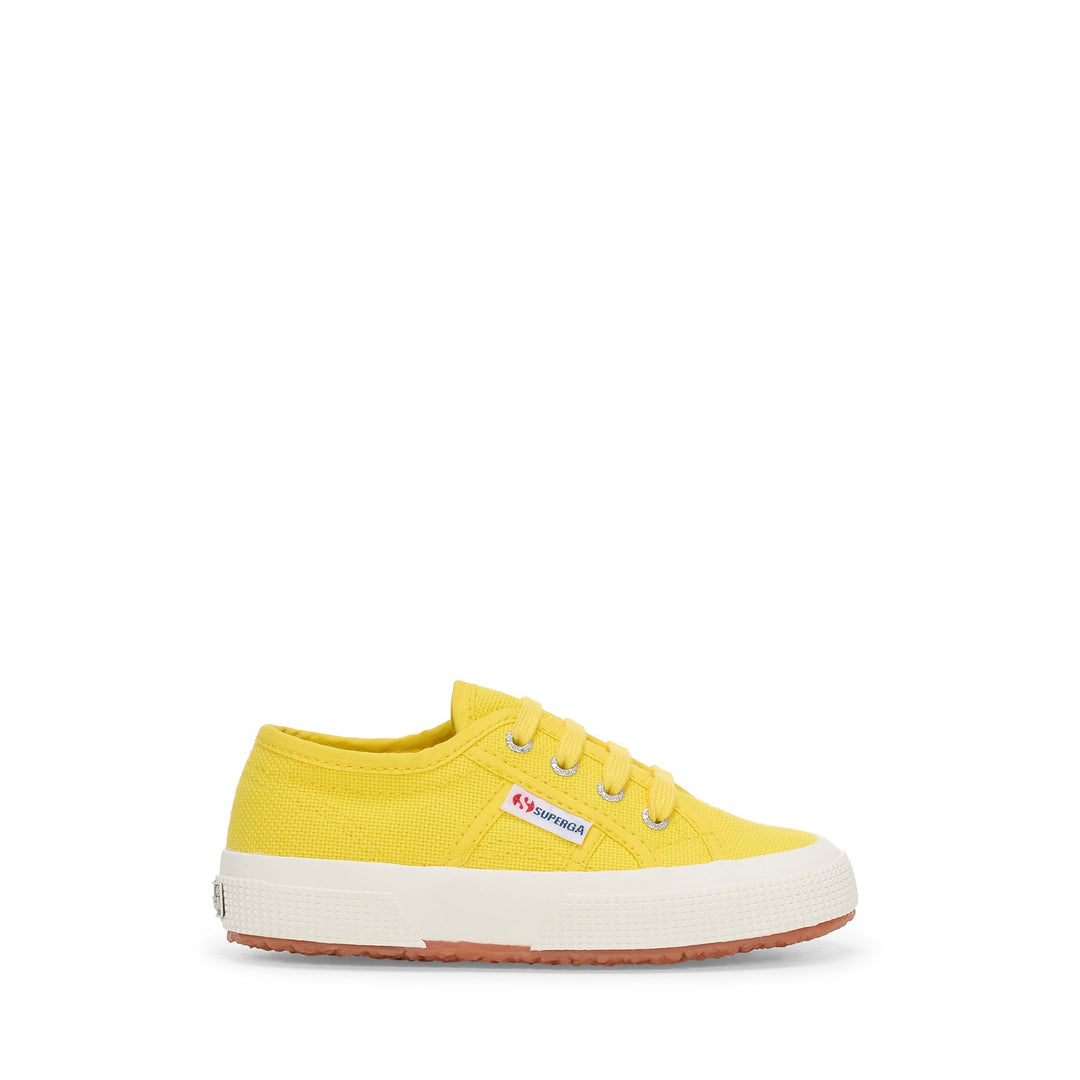 Kinder-Sneaker in Gelb mit Obermaterial aus Baumwolle 01