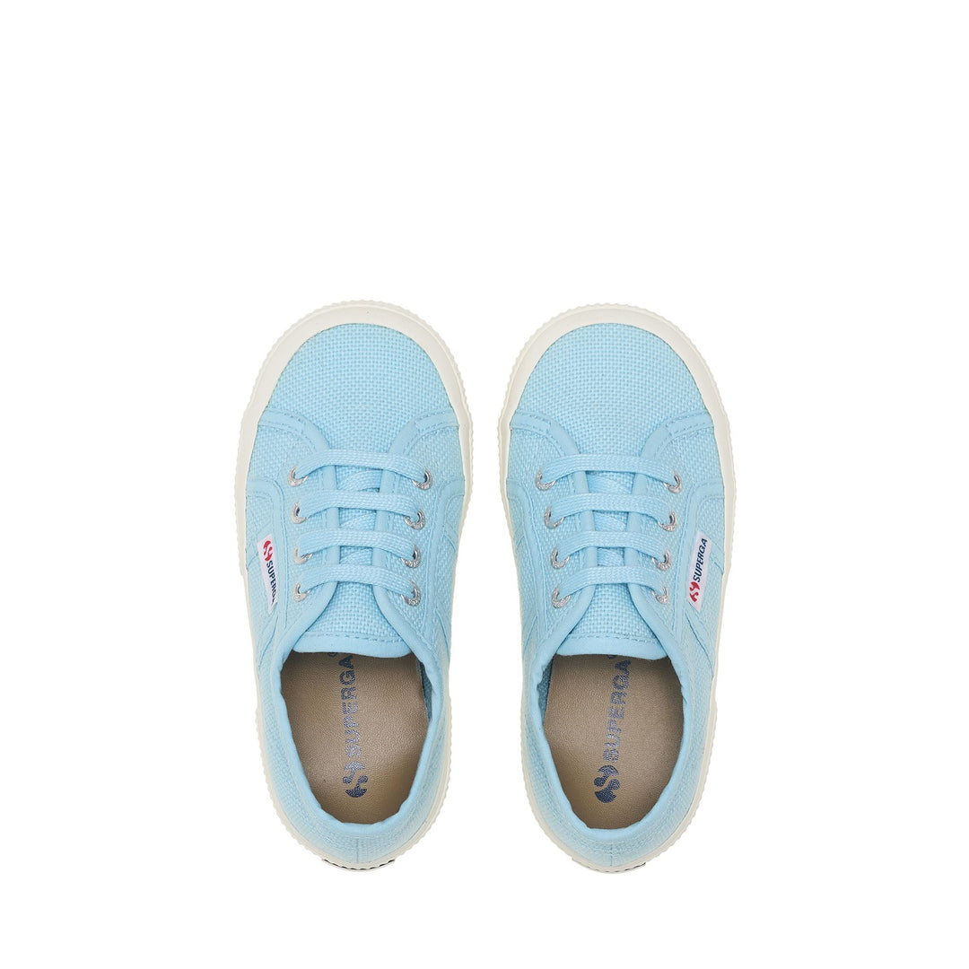 Klassische blaue Kinder-Sneaker mit Obermaterial aus Baumwolle main