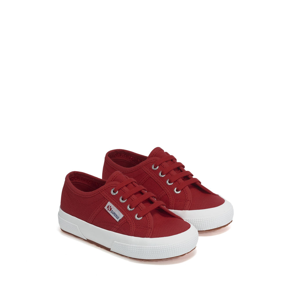 Rote Kinder-Sneaker mit Obermaterial aus Baumwolle 02