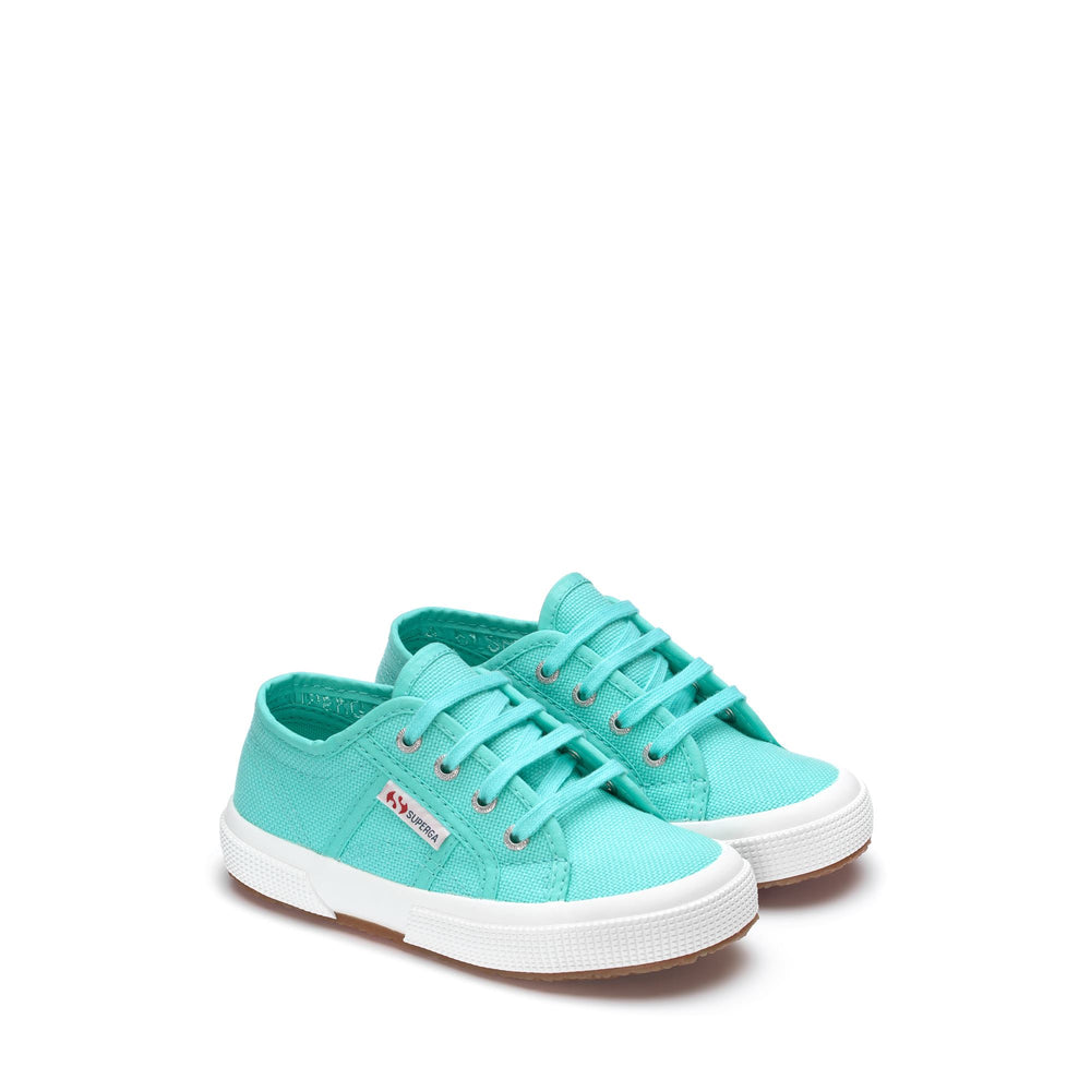 Kinder-Sneaker in Azurblau mit Obermaterial aus Baumwolle 02