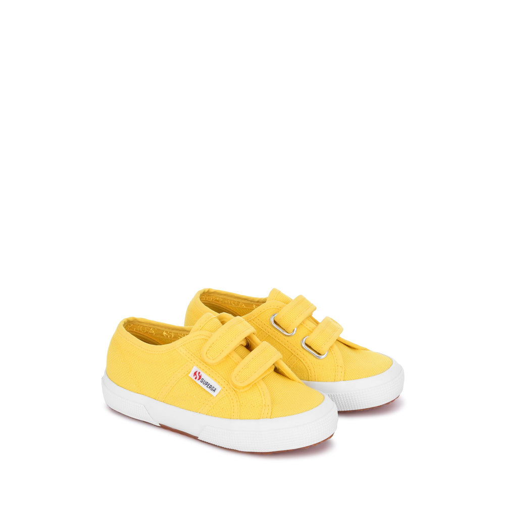 Klassische gelbe Kinder-Sneaker mit Obermaterial aus Baumwolle 02