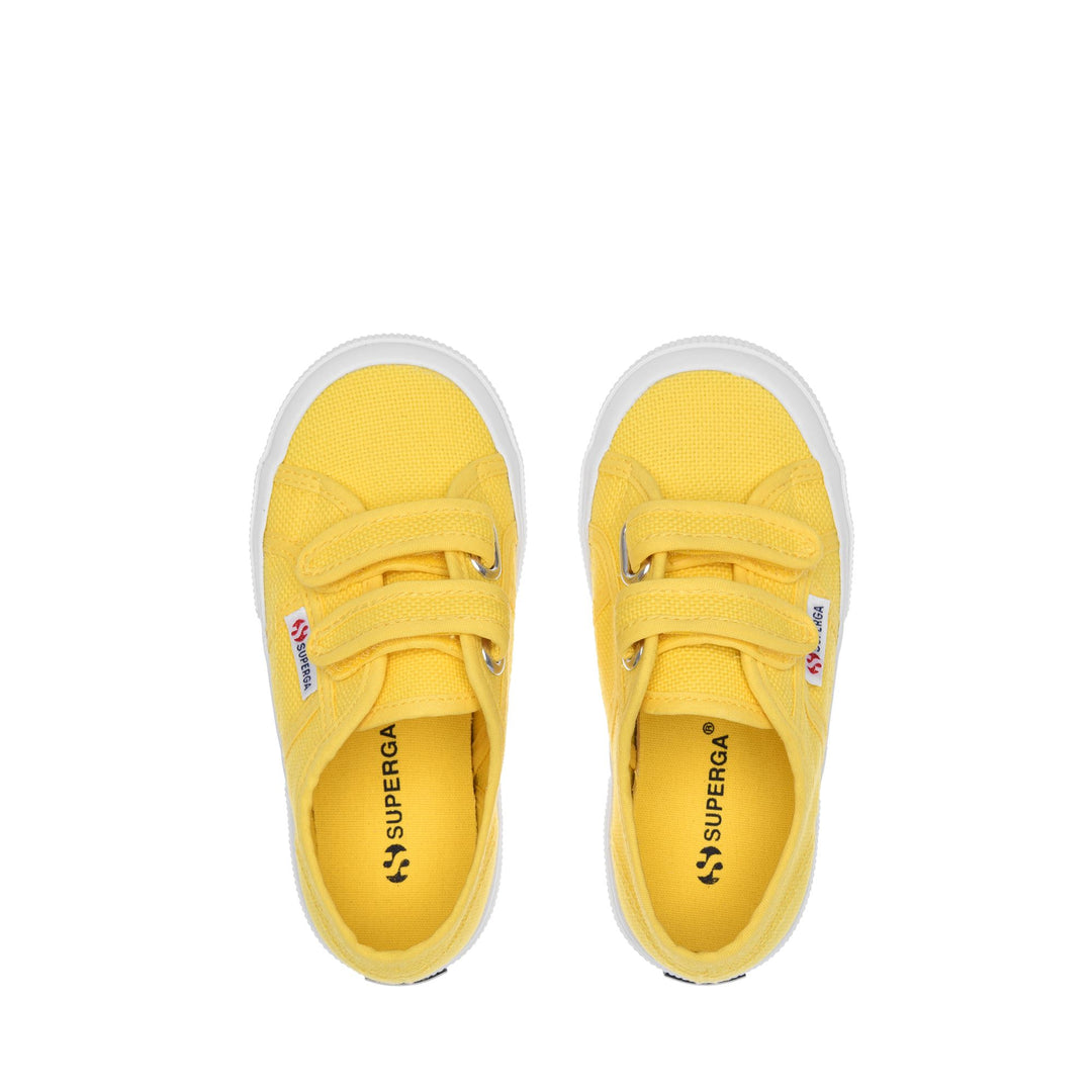 Klassische gelbe Kinder-Sneaker mit Obermaterial aus Baumwolle main