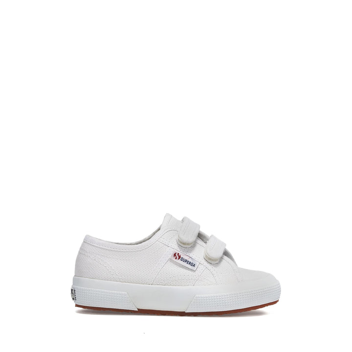 Klassische weiße Kinder-Sneaker mit Obermaterial aus Baumwolle 1