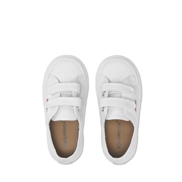 Klassische weiße Kinder-Sneaker mit Obermaterial aus Baumwolle 4