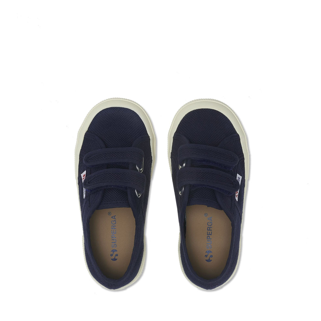 Klassische blaue Kinder-Sneaker mit Obermaterial aus Baumwolle main