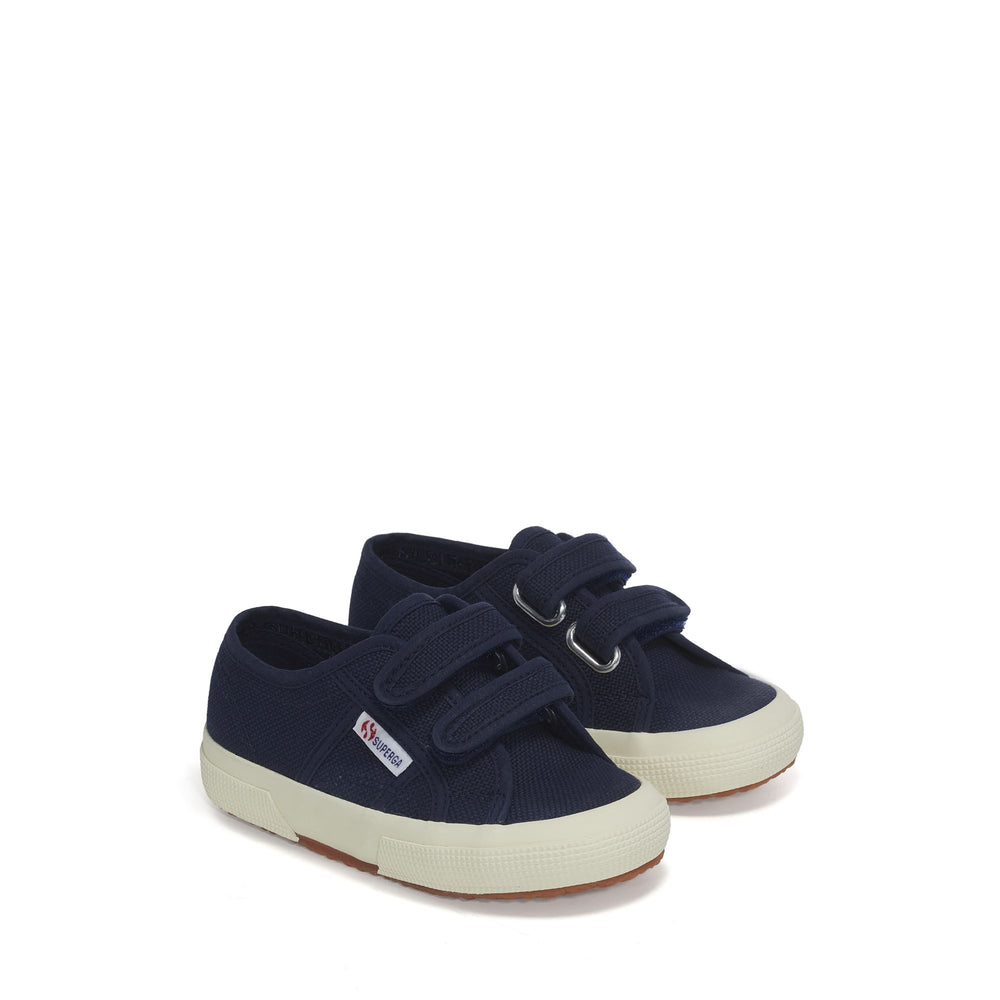 Klassische blaue Kinder-Sneaker mit Obermaterial aus Baumwolle 02