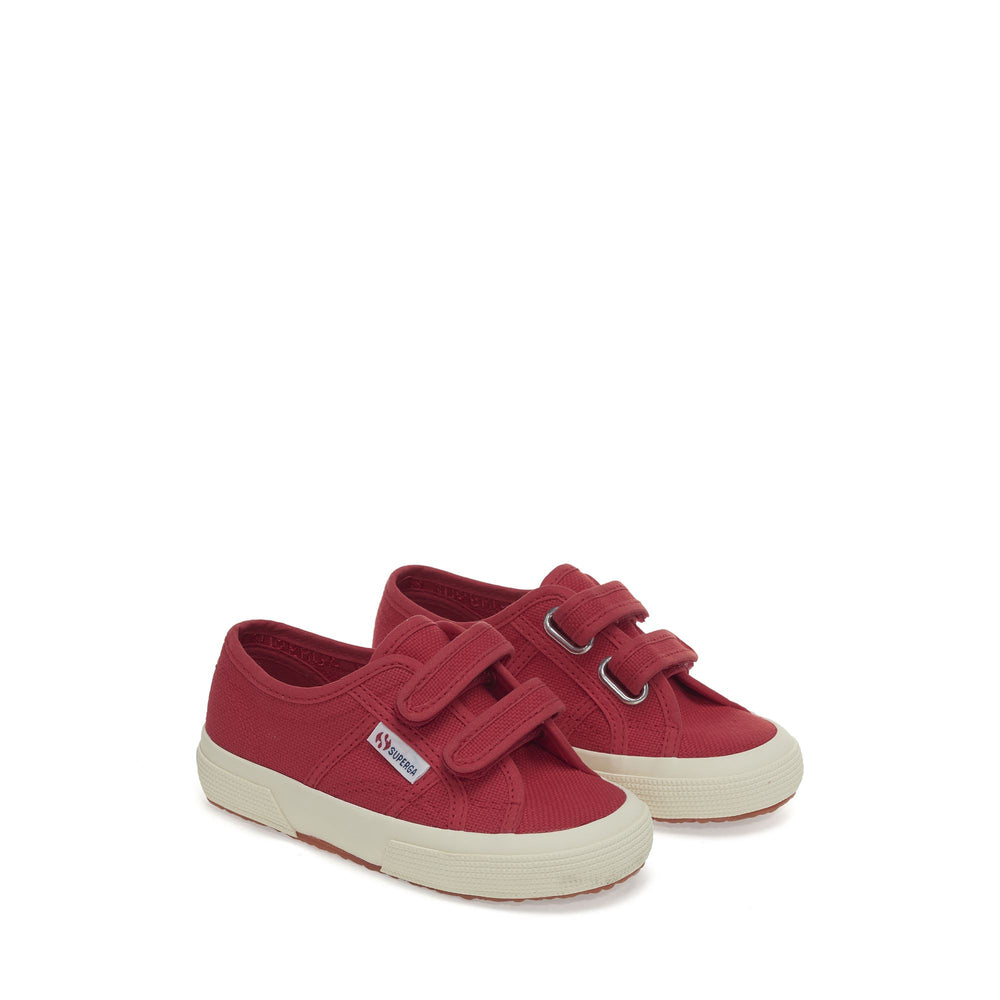 Klassische rote Kinder-Sneaker mit Obermaterial aus Baumwolle 02