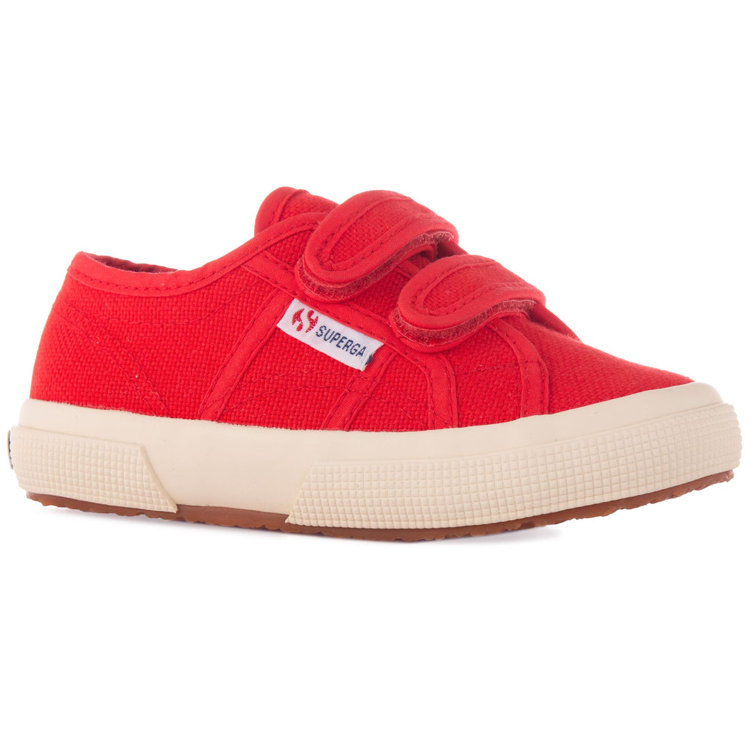 Klassische rote Kinder-Sneaker mit Obermaterial aus Baumwolle main