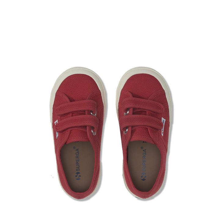 Klassische rote Kinder-Sneaker mit Obermaterial aus Baumwolle 4