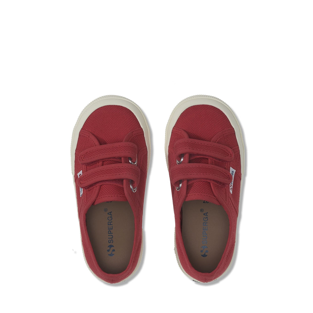 Klassische rote Kinder-Sneaker mit Obermaterial aus Baumwolle main
