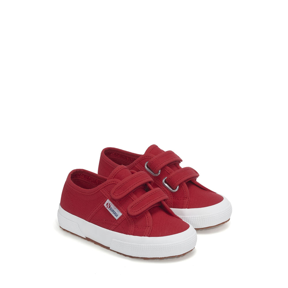 Klassische rote Kinder-Sneaker mit Obermaterial aus Baumwolle 02