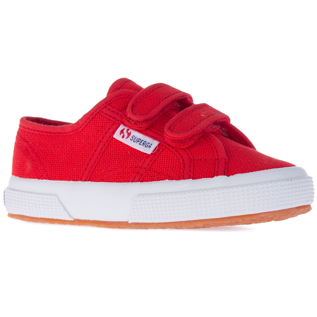 Klassische rote Kinder-Sneaker mit Obermaterial aus Baumwolle main