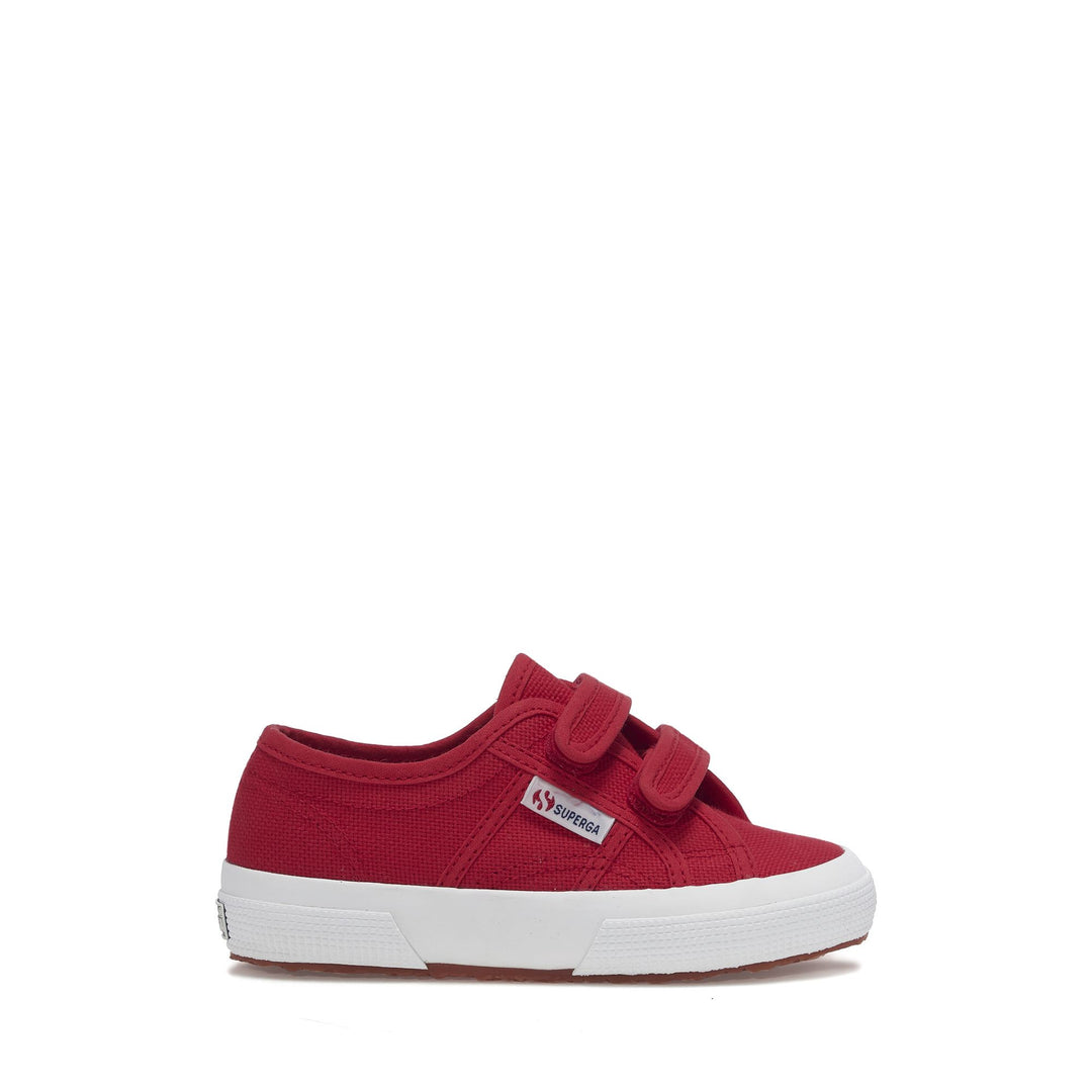 Klassische rote Kinder-Sneaker mit Obermaterial aus Baumwolle 01