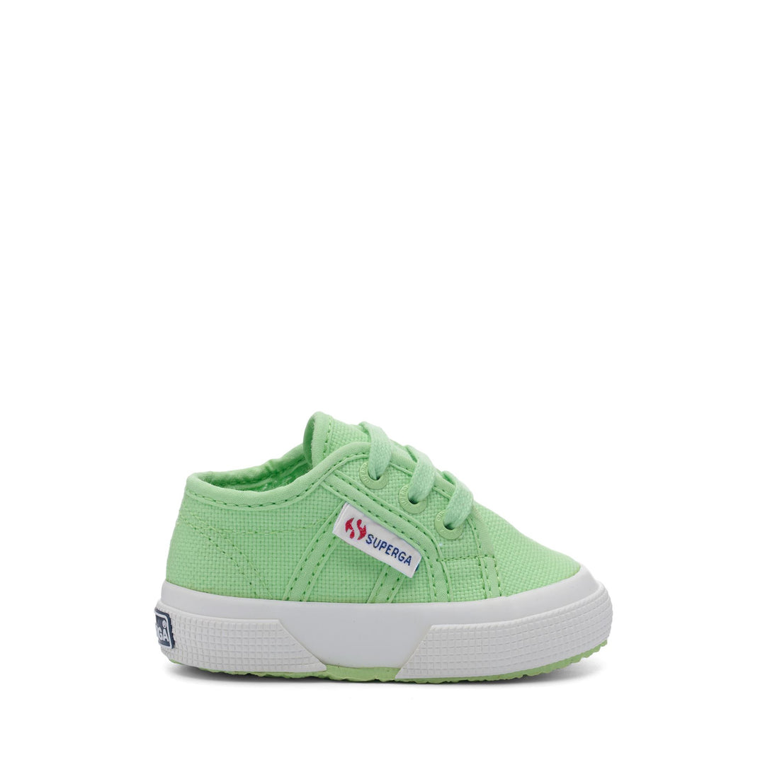 Klassische grüne Kinder-Sneaker mit Obermaterial aus Baumwolle 01