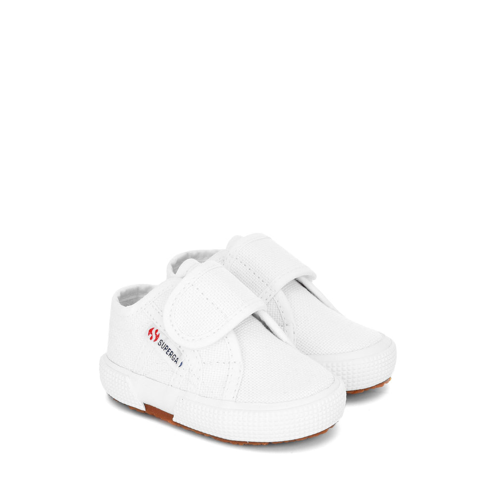 Weiße Kinder-Sneaker mit Obermaterial aus Baumwolle 02