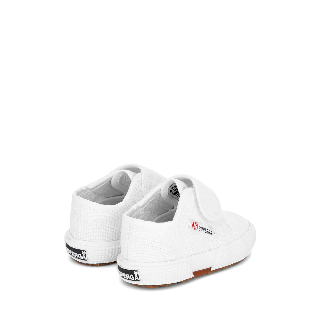 Weiße Kinder-Sneaker mit Obermaterial aus Baumwolle main