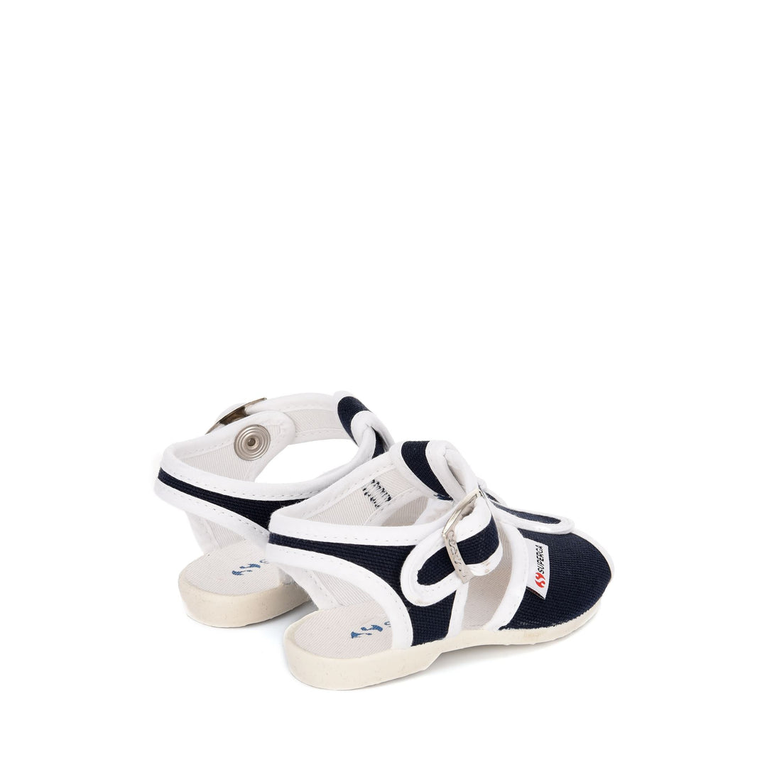 Marineblaue Sandalen für Kinder mit Obermaterial aus Baumwolle main
