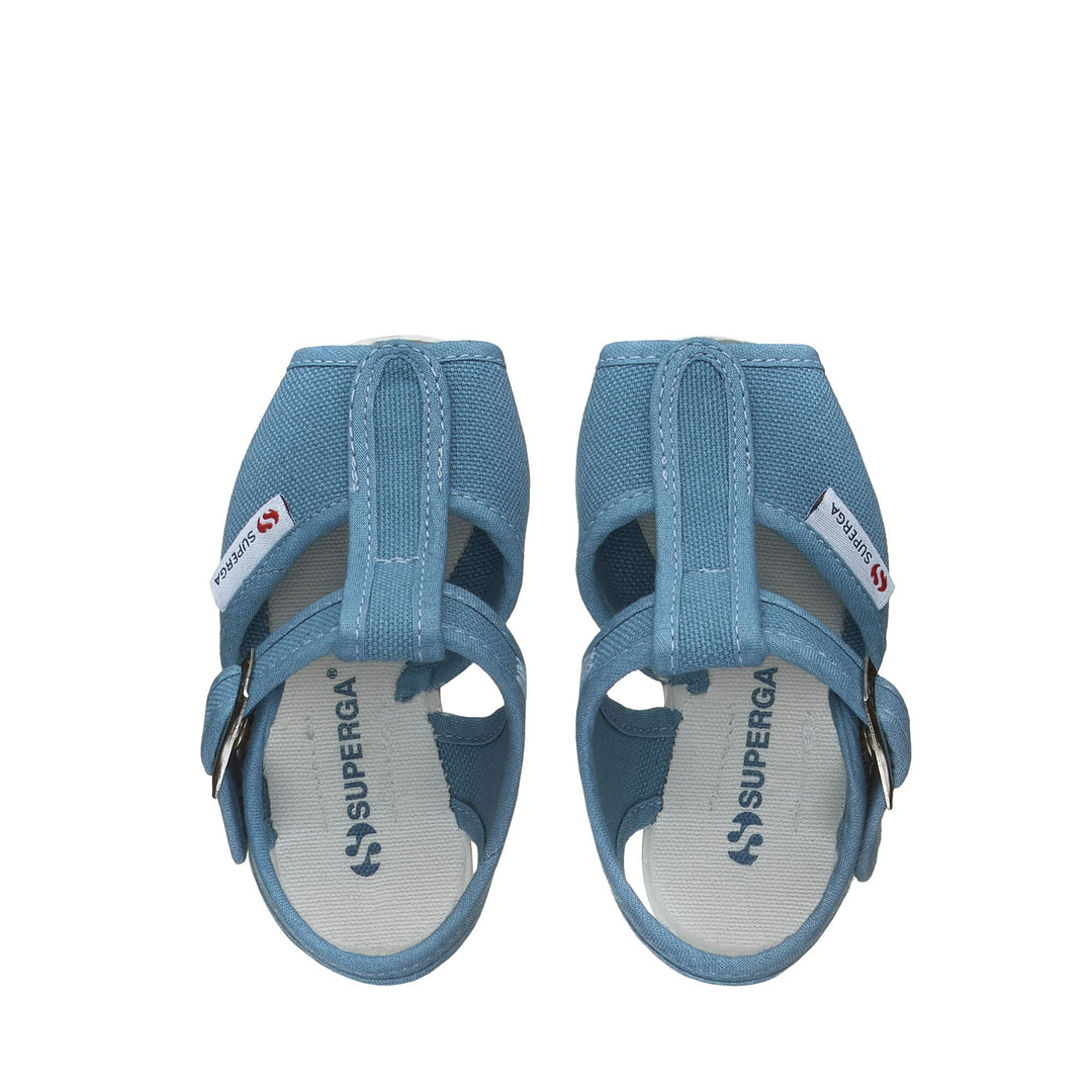 Blaue Kindersandalen mit Obermaterial aus Baumwolle main