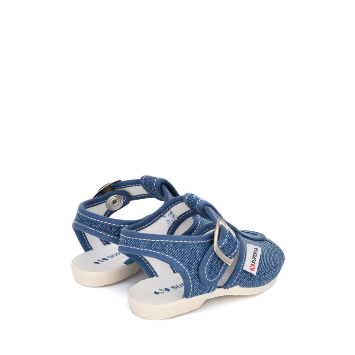 Graue Sandalen für Kinder mit Obermaterial aus Baumwolle 3