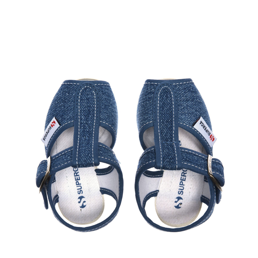 Graue Sandalen für Kinder mit Obermaterial aus Baumwolle main