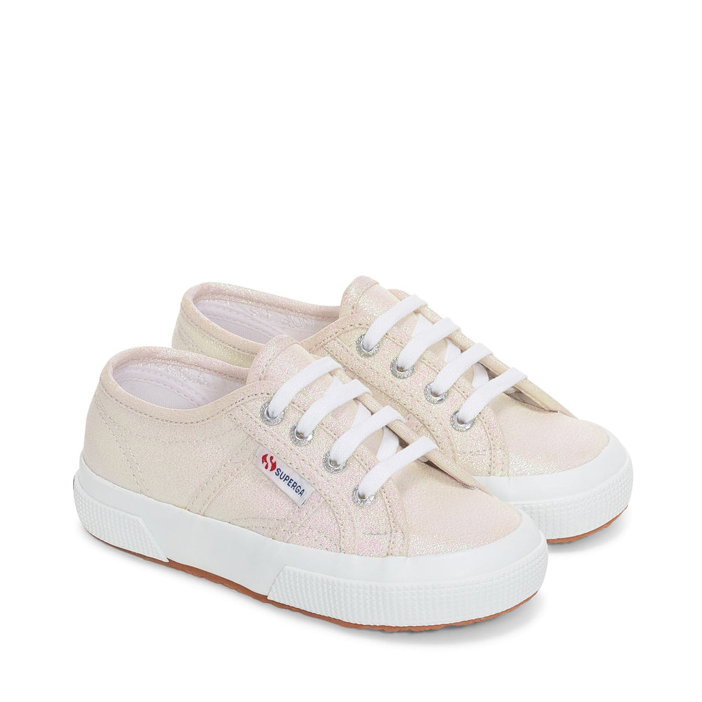 Klassische beige Mädchen-Sneaker mit Obermaterial aus Baumwolle 02