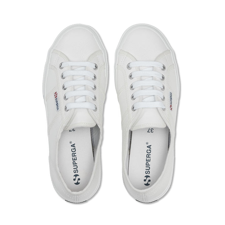 Weiße Unisex-Sneaker mit Obermaterial aus Leder 4