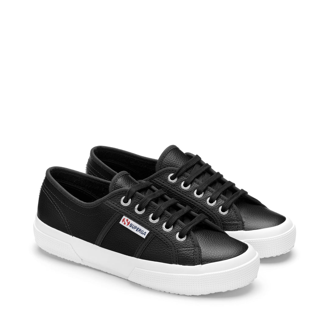 Schwarze Unisex-Sneaker mit Obermaterial aus Leder main