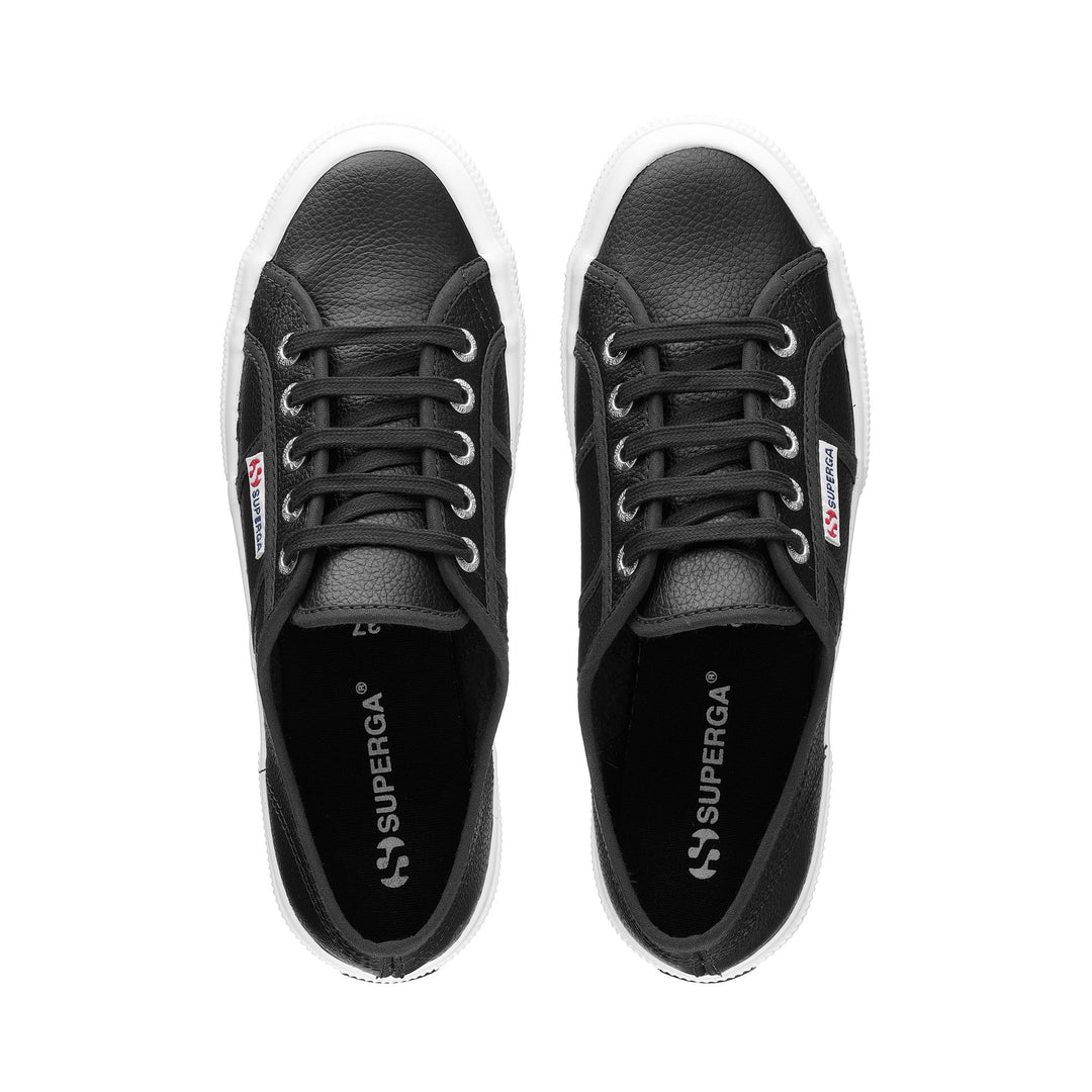 Schwarze Unisex-Sneaker mit Obermaterial aus Leder main